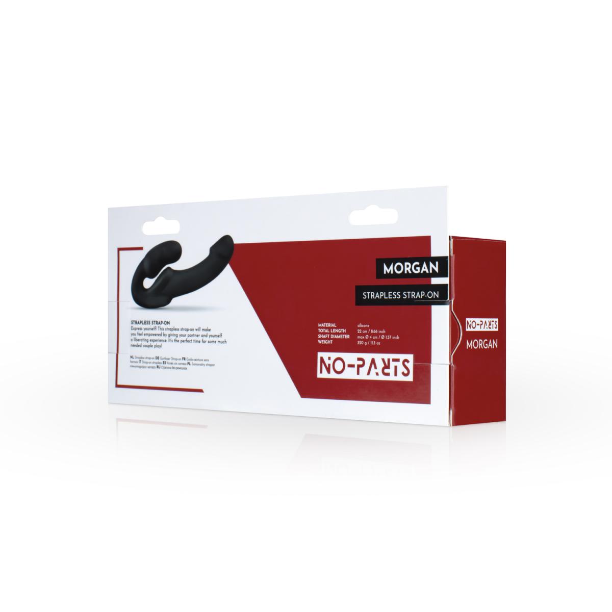 No-Parts - Dildo Strap-Op Strapless Morgan - 22 cm - Nero
