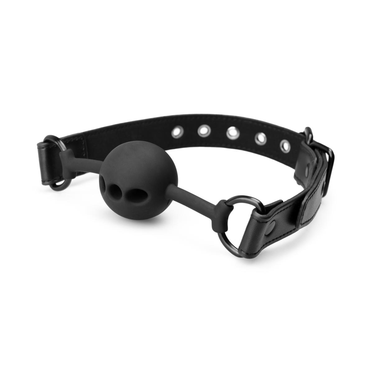 Gag a Palla Aperta in Silicone - Nero