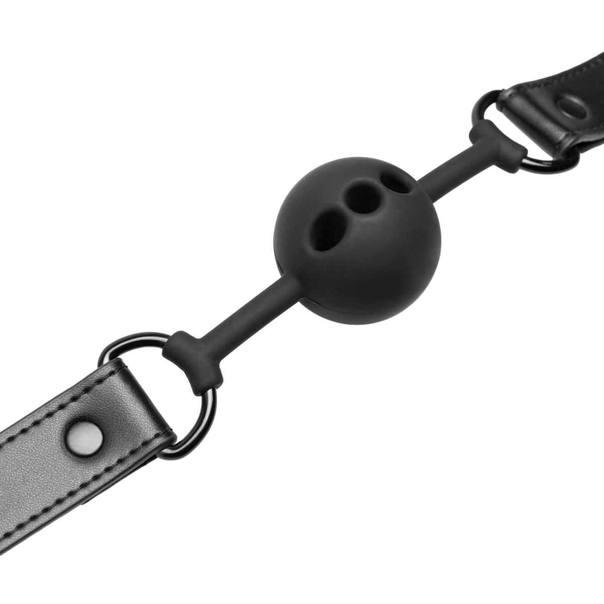 Gag a Palla Aperta in Silicone - Nero