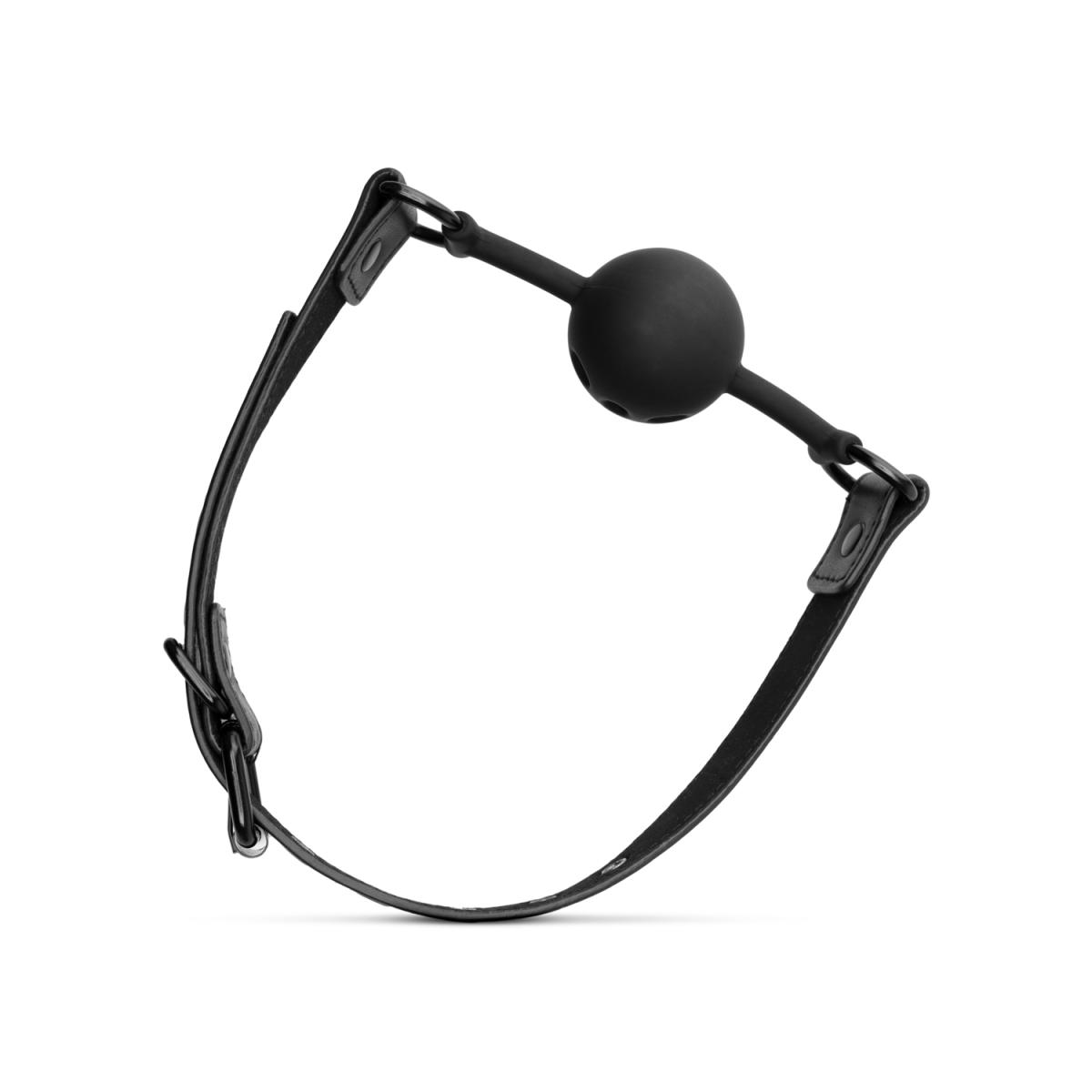Gag a Palla Aperta in Silicone - Nero