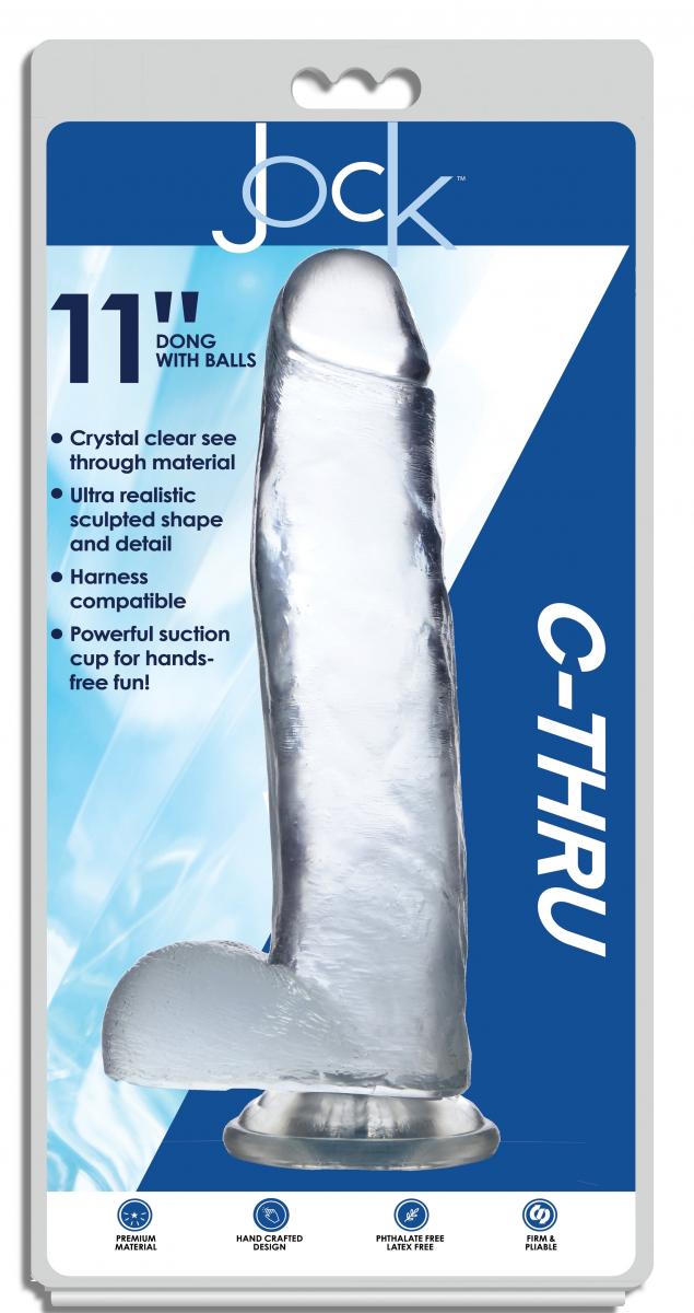 Dildo Jock C-Thru Trasparente - 31 cm