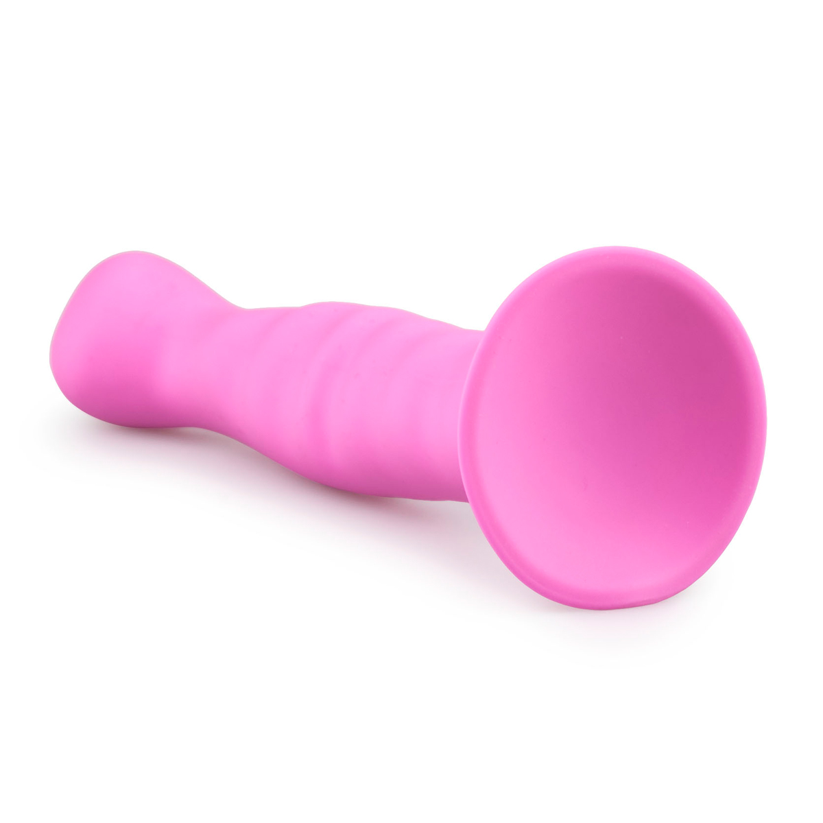 Dildo in silicone con ventosa - Rosa