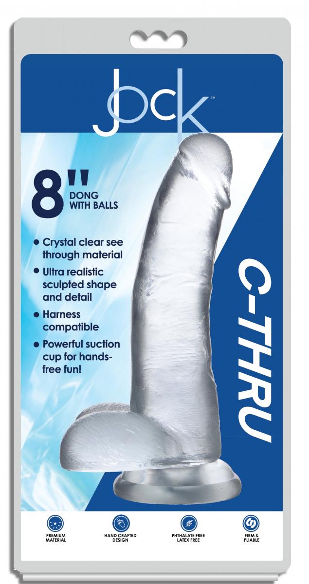 Dildo Jock C-Thru Trasparente - 23 cm