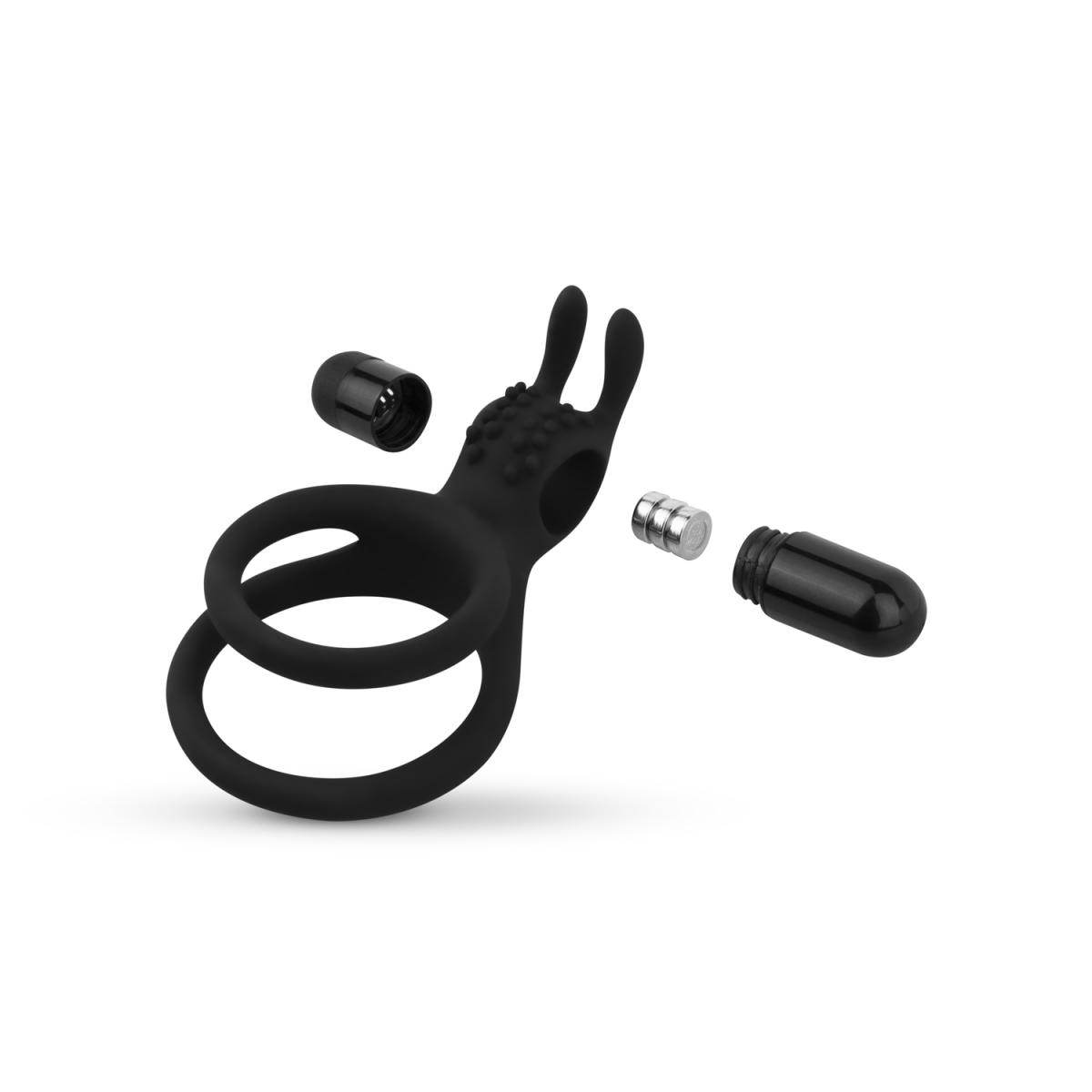 Share Ring - Anello Fallico Vibrante Doppio con Orecchie Coniglio