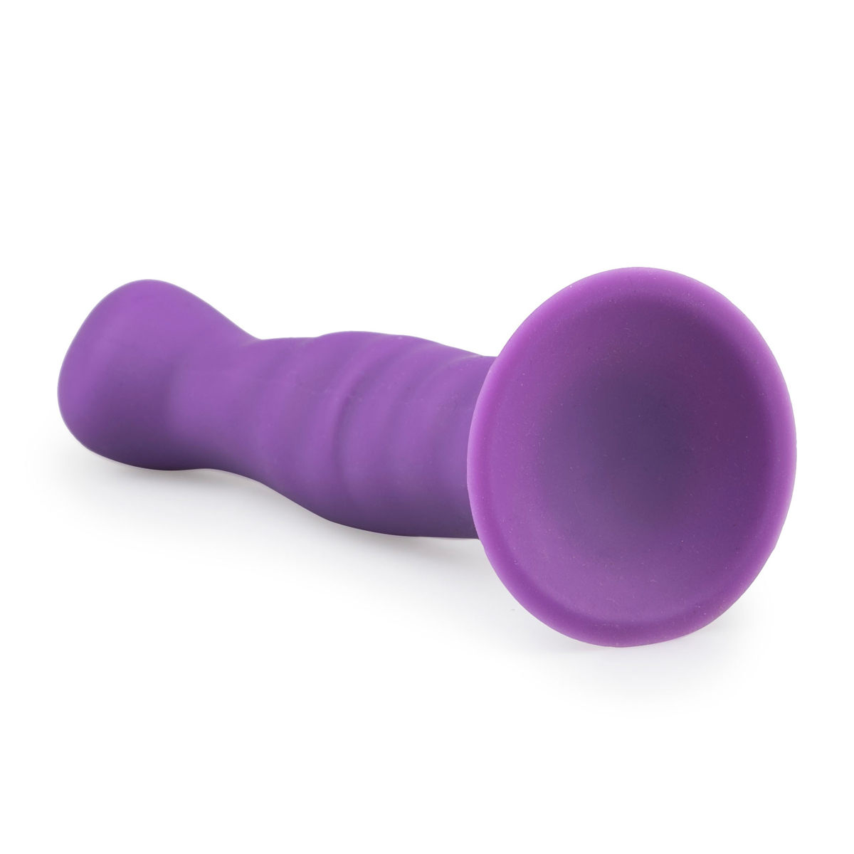 Dildo in silicone con ventosa - Viola