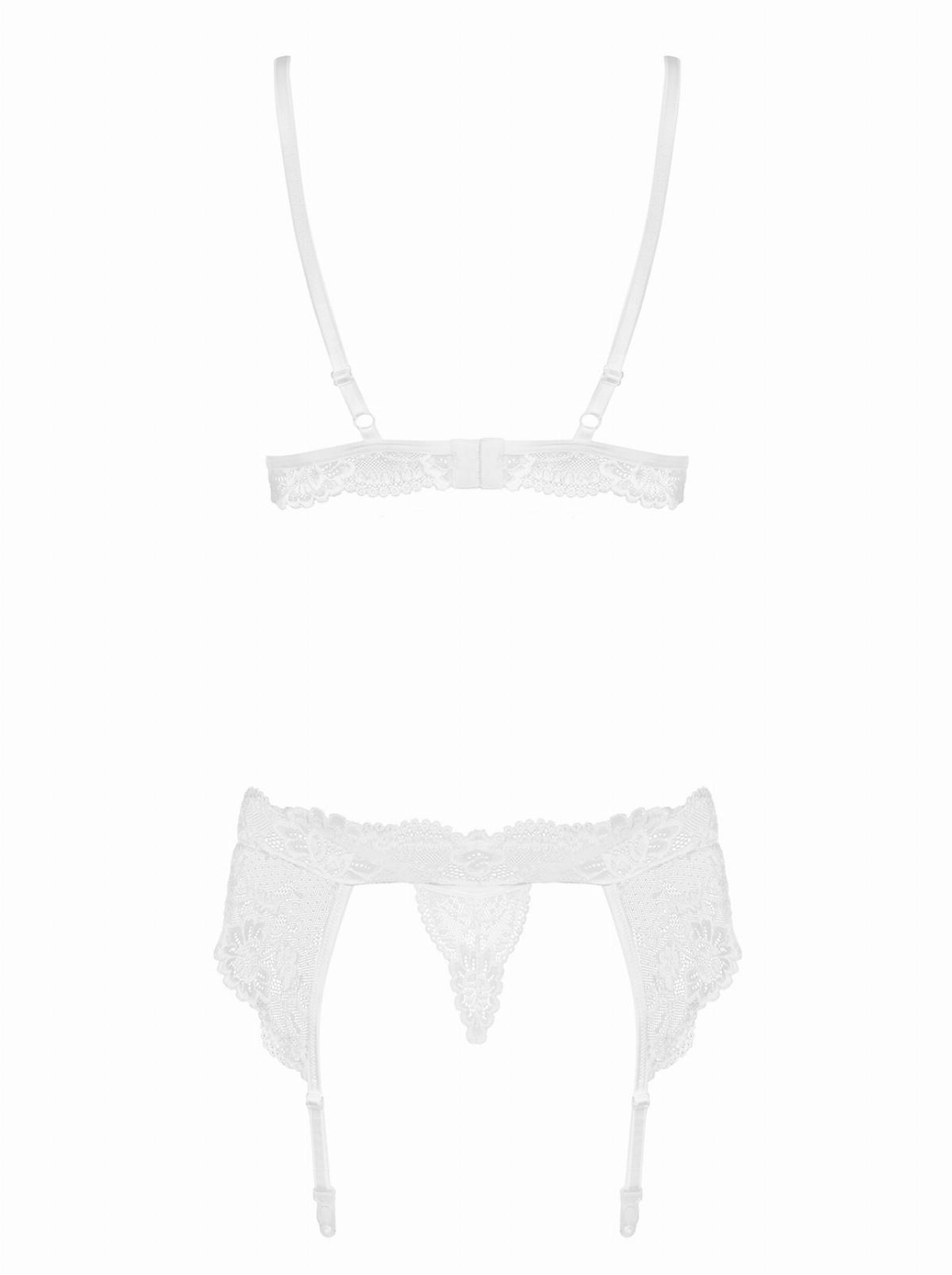 Set Reggicalze in Pizzo 3 Pezzi - Bianco