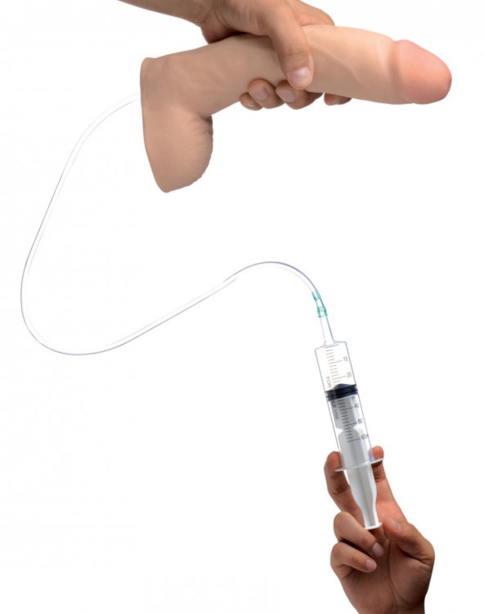 Dildo squirtante a doppia densità - 25 cm