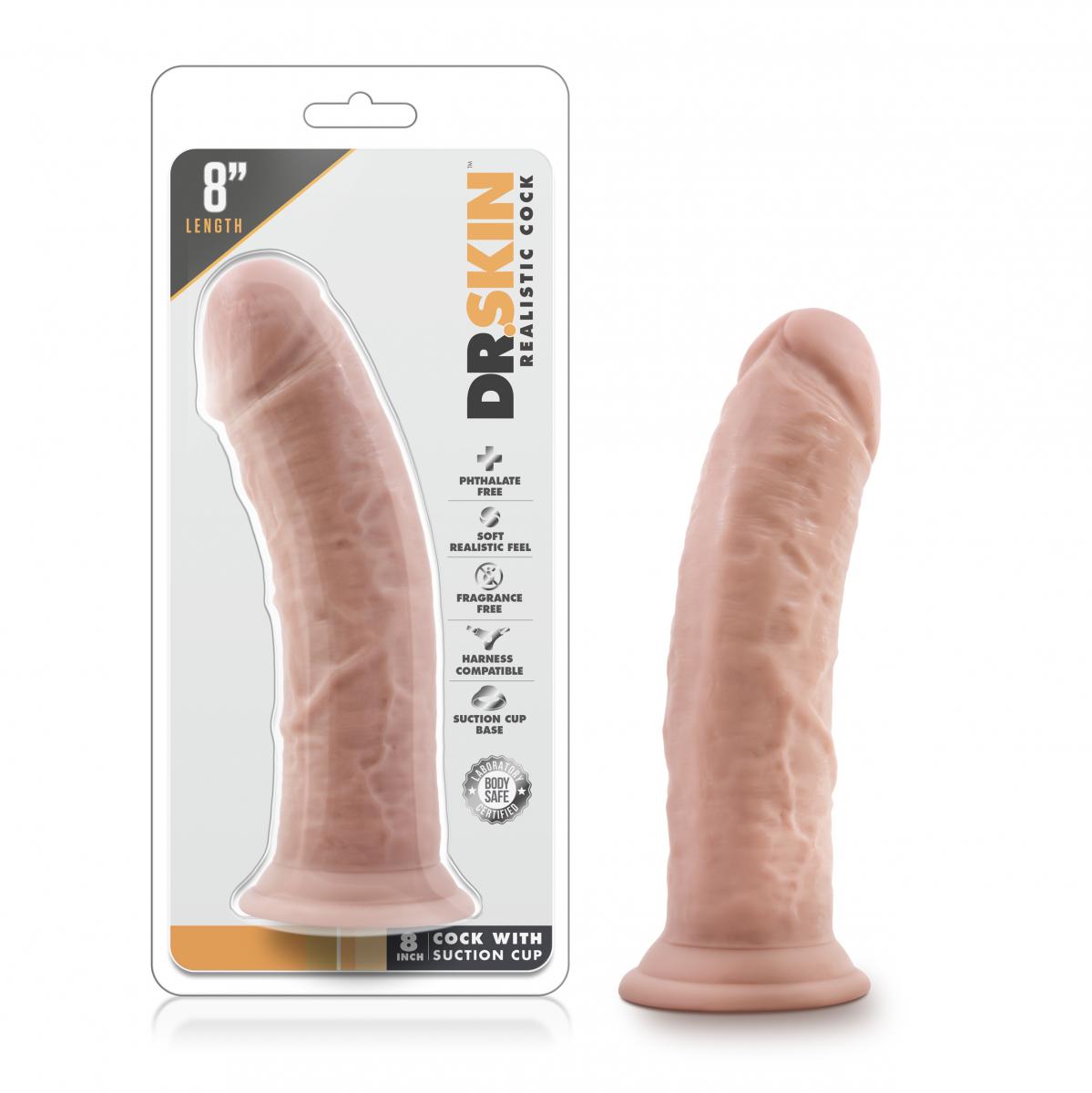 Dr. Skin - Dildo Realistico con Ventosa 8'' - Vaniglia