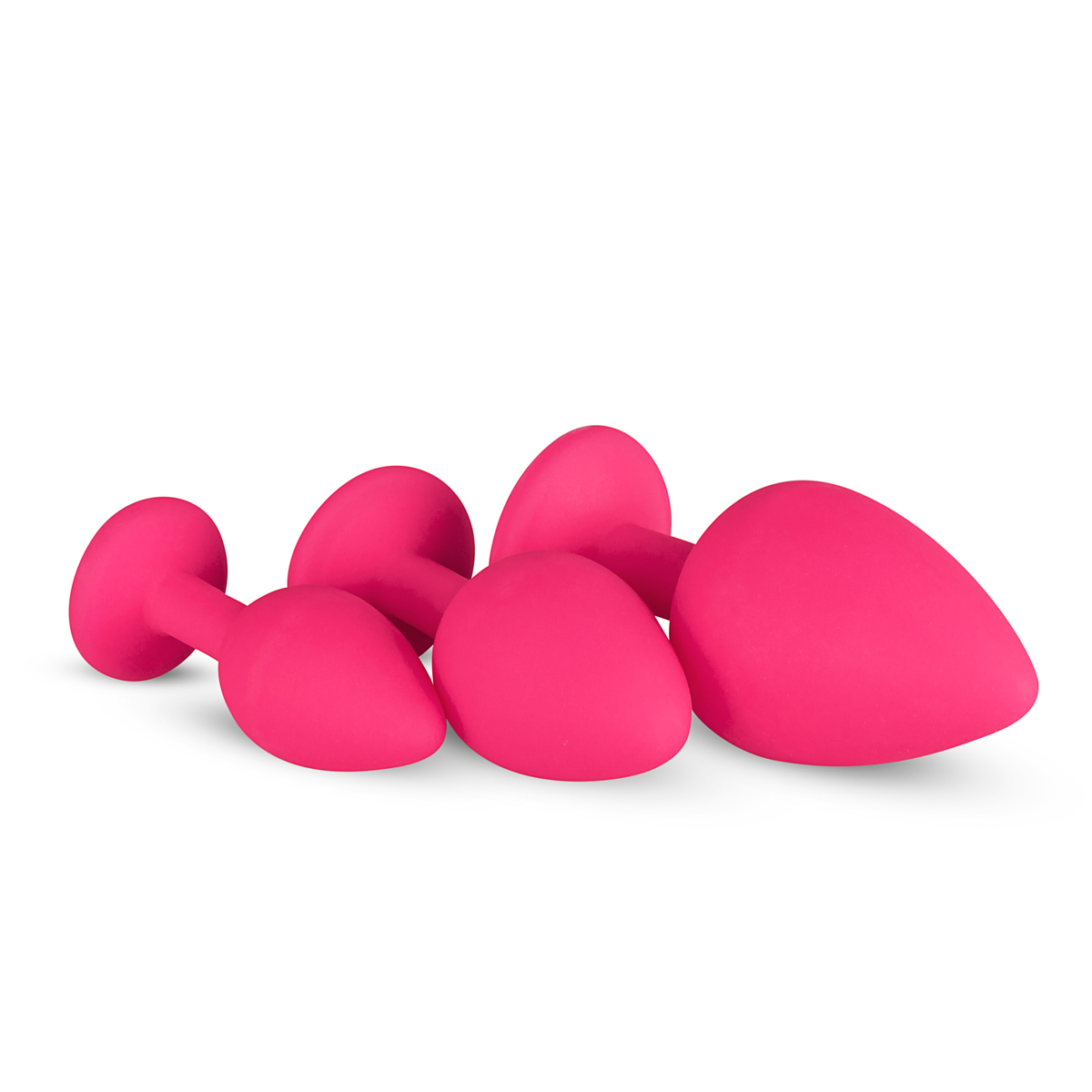 Butt plug in silicone con diamante - Rosa