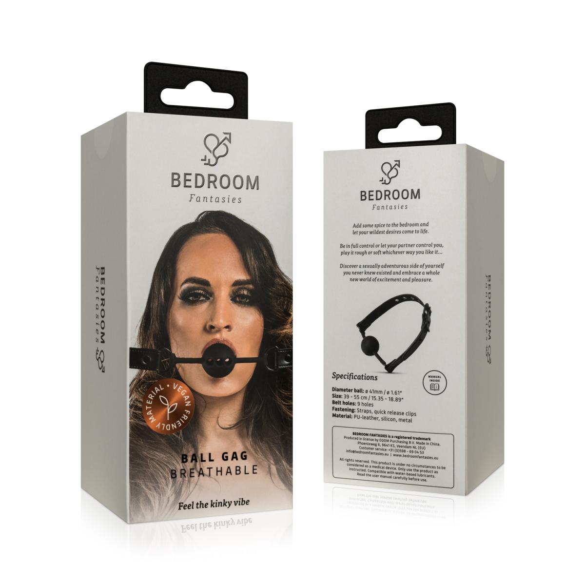 Gag a Palla Aperta in Silicone - Nero