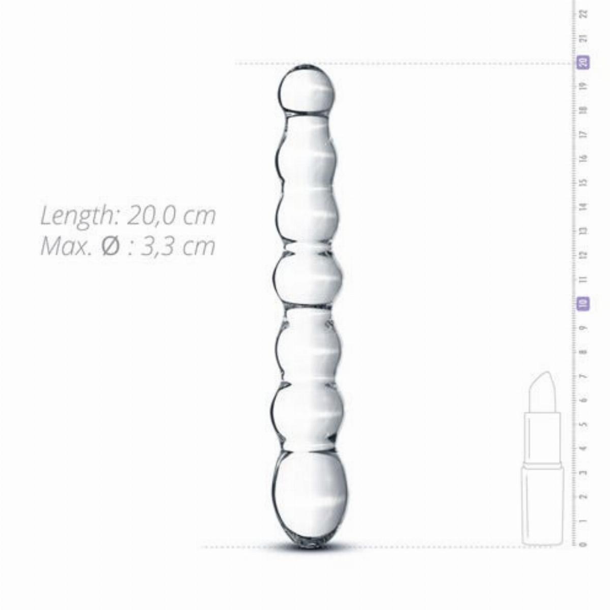 Dildo trasparente in vetro - Gildo