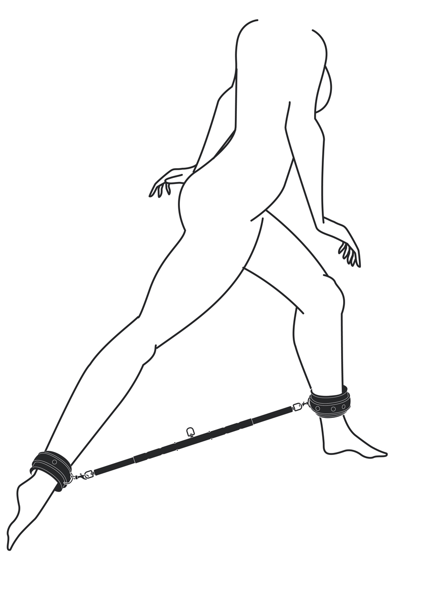 Barra divaricatrice espandibile con set di manette