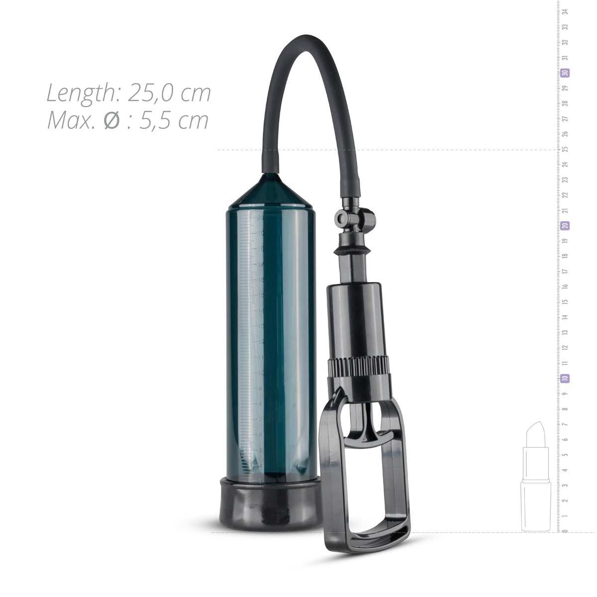 Pompa per Pene Finger Grip - Nera