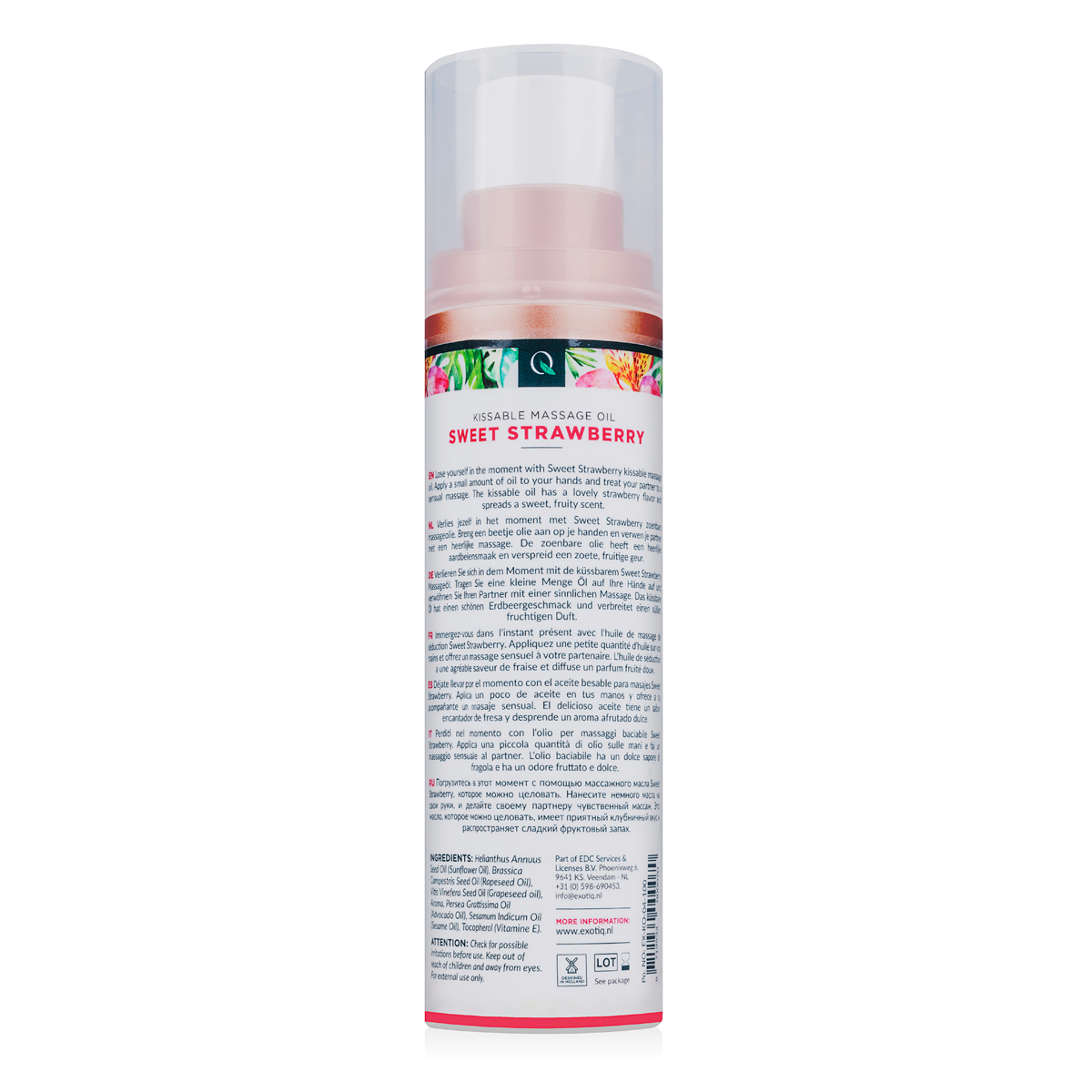 Olio Massaggio Sensuale Exotiq Fragola - 100 ml