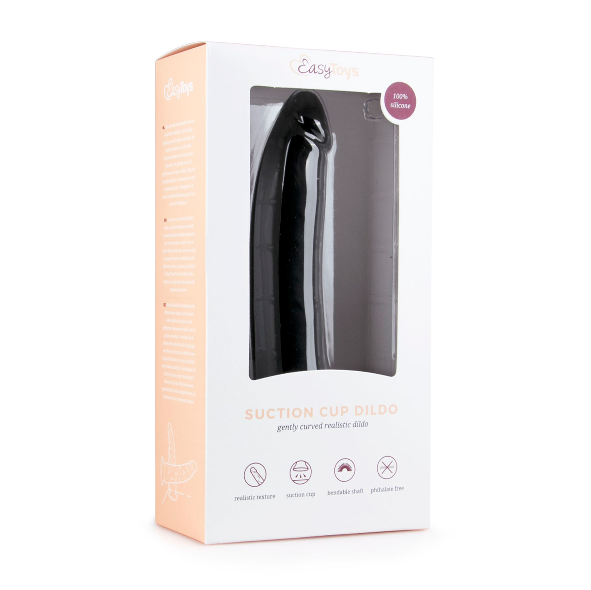 Dildo nero con ventosa