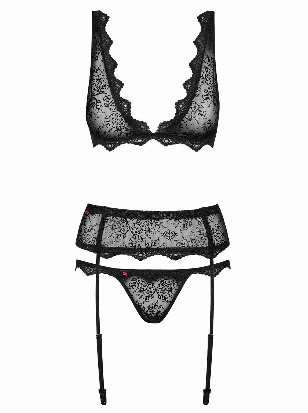 Set Reggicalze 3 Pezzi Emperita - Nero