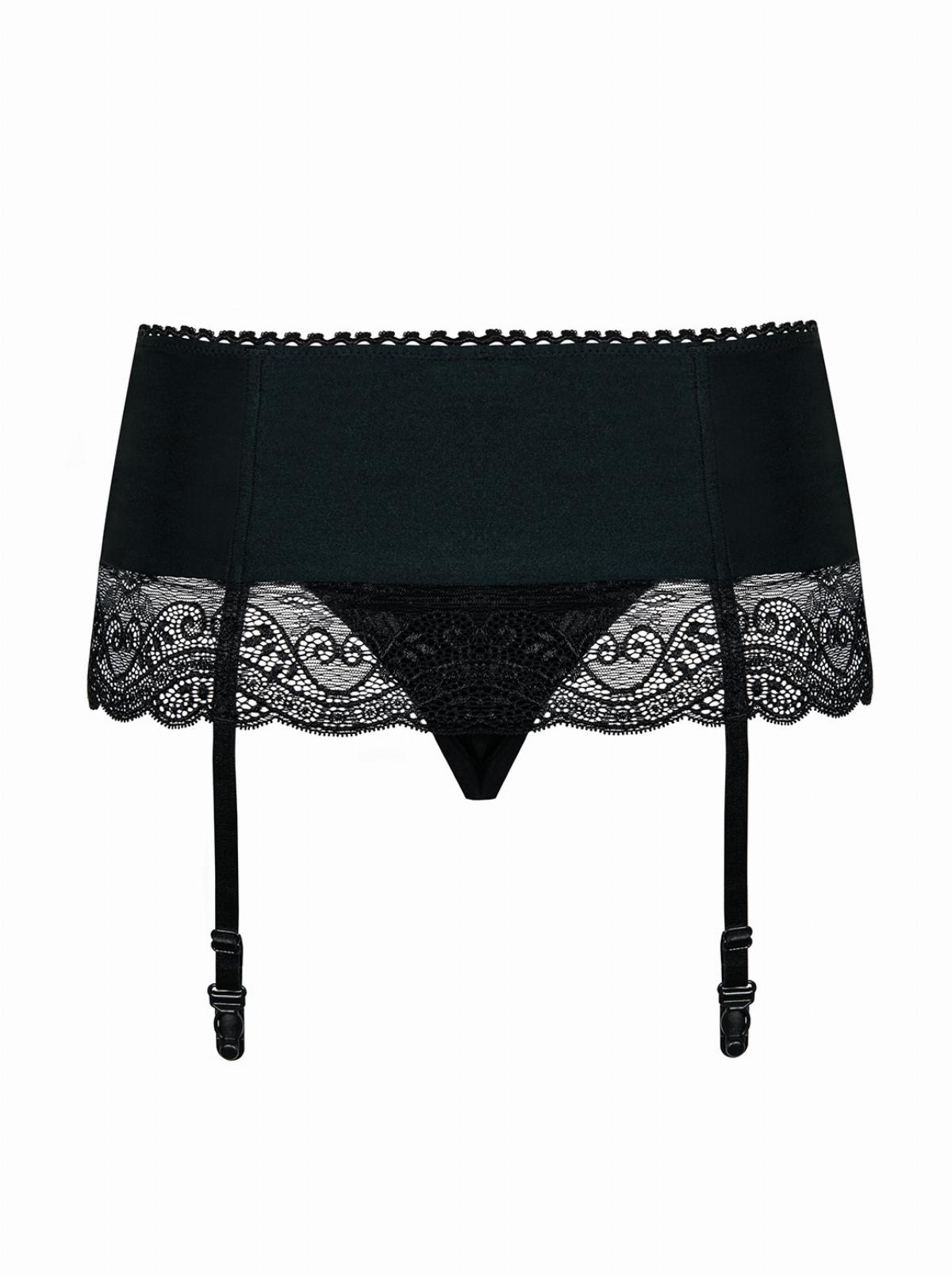 Reggicalze Con Perizoma Miamor - Nero