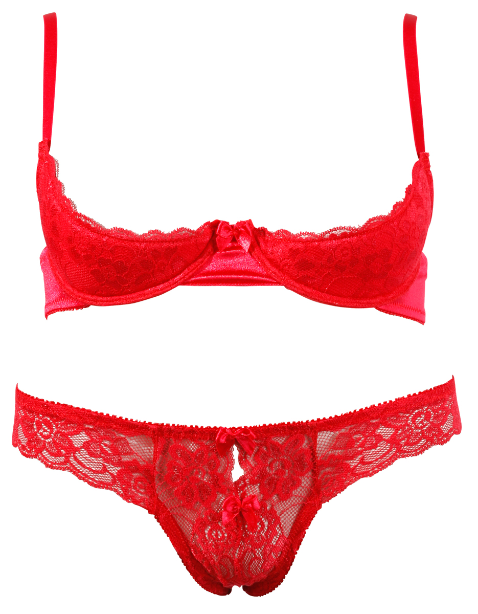 Completo Reggiseno Rosso