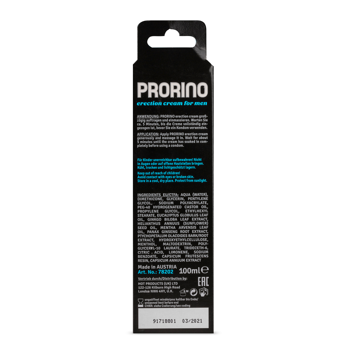 Ero Prorino Erection Cream For Men - 100 ml