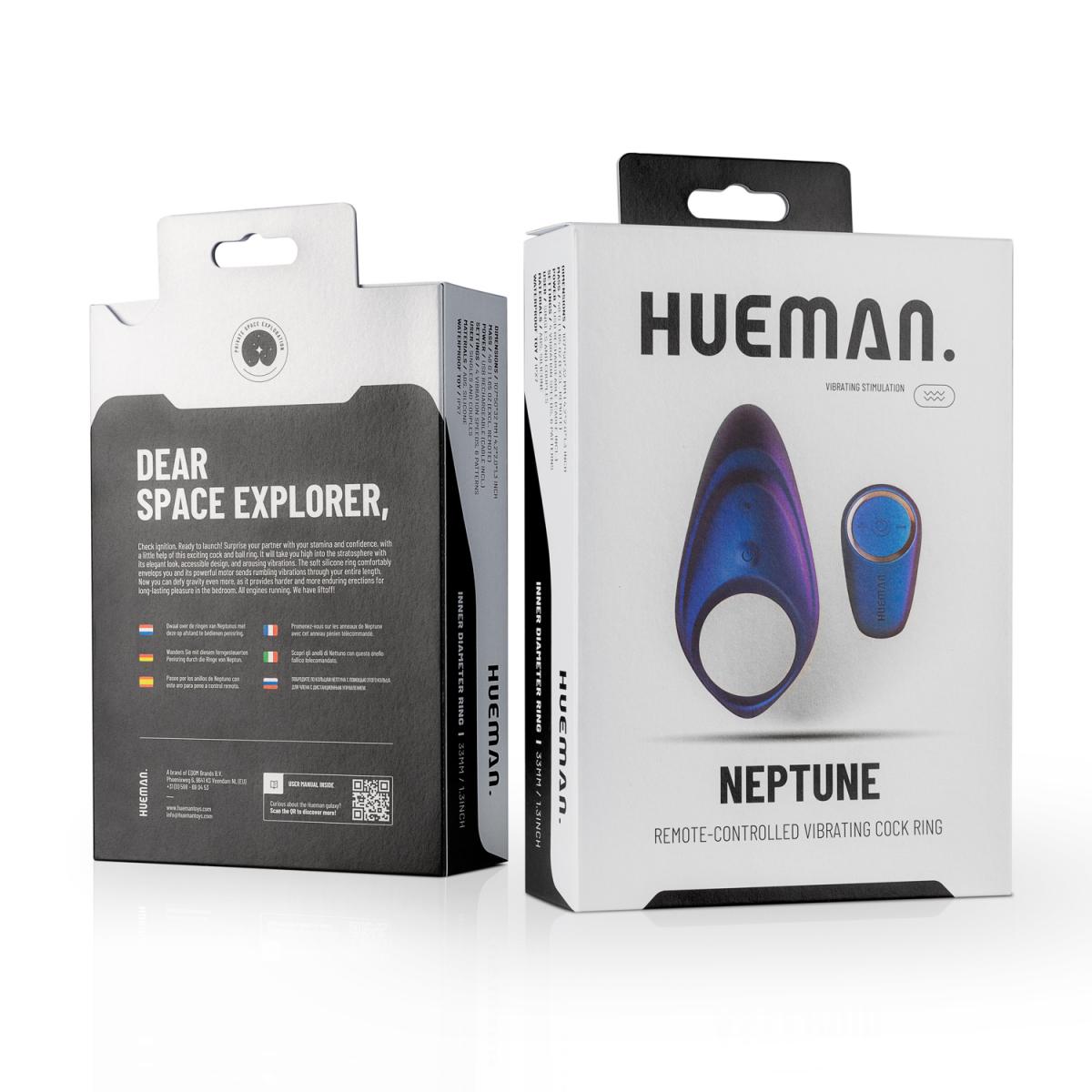 Hueman - Anello Fallico Vibrante Neptune + Telecomando