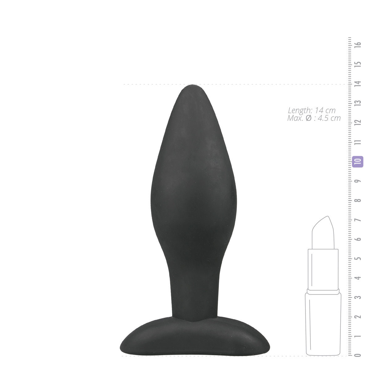 Dilatatore anale grande nero in silicone