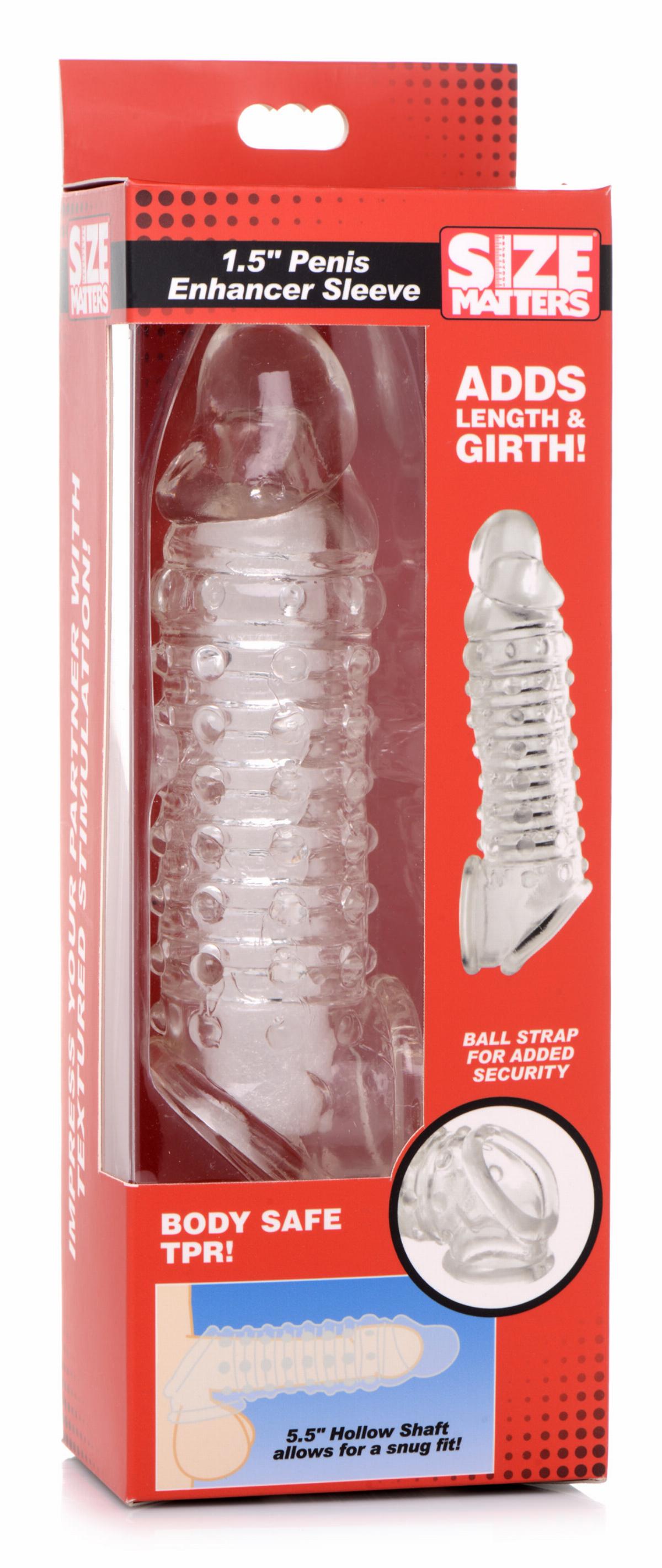 Size Matters - Guaina Estensione Pene - Trasparente
