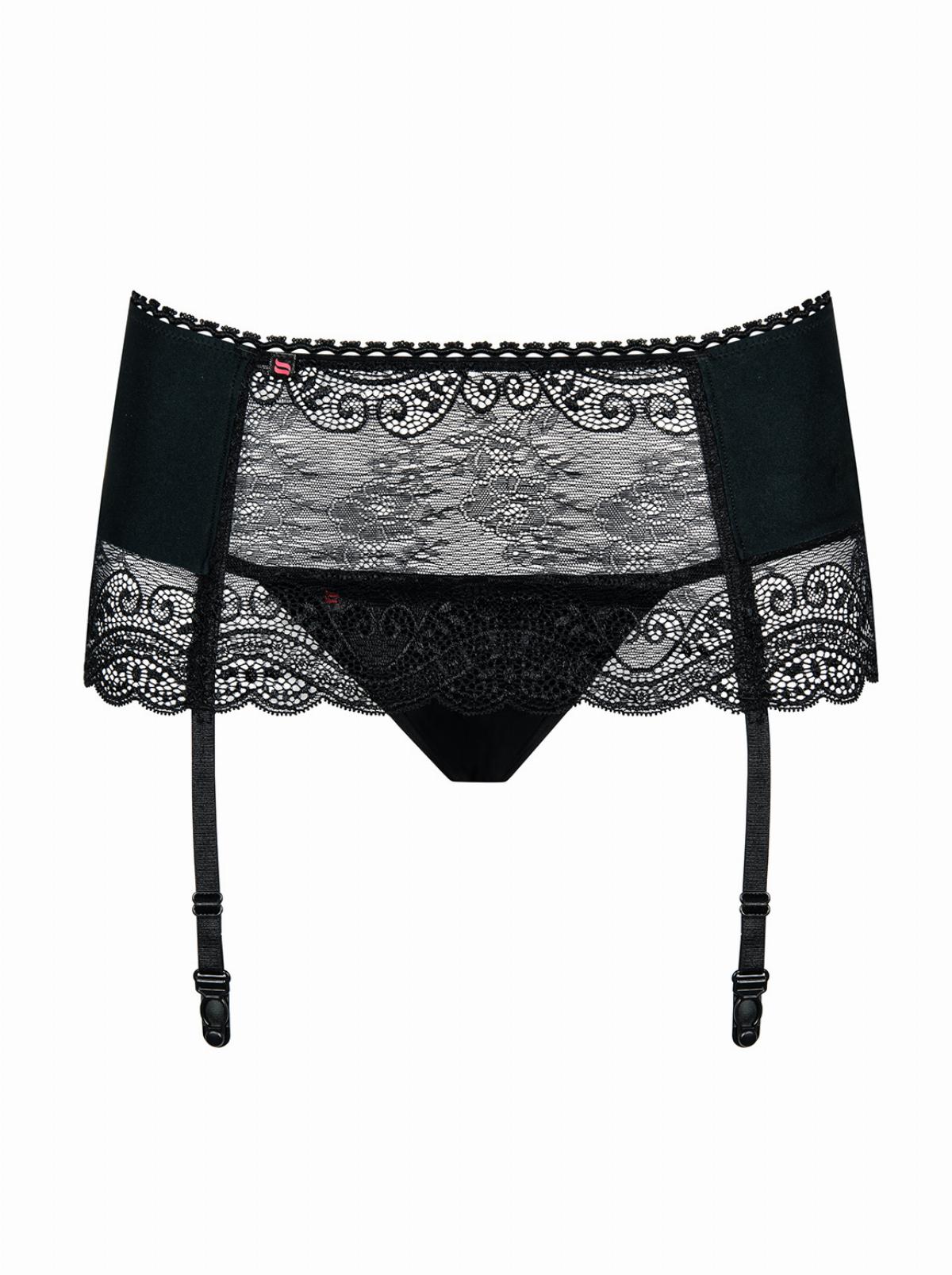Reggicalze Con Perizoma Miamor - Nero