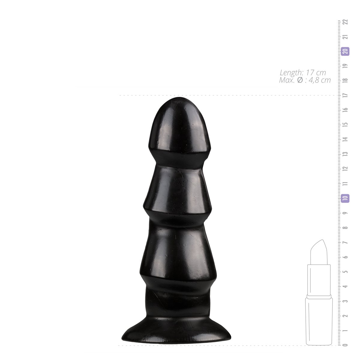 Dildo Anale nero con Protuberanze