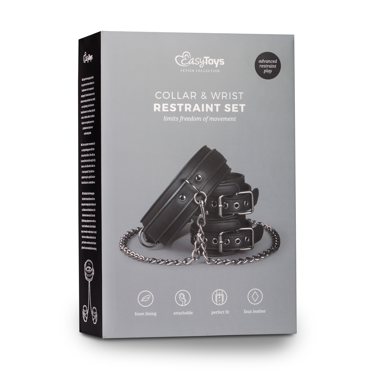 Collare in pelle con manette