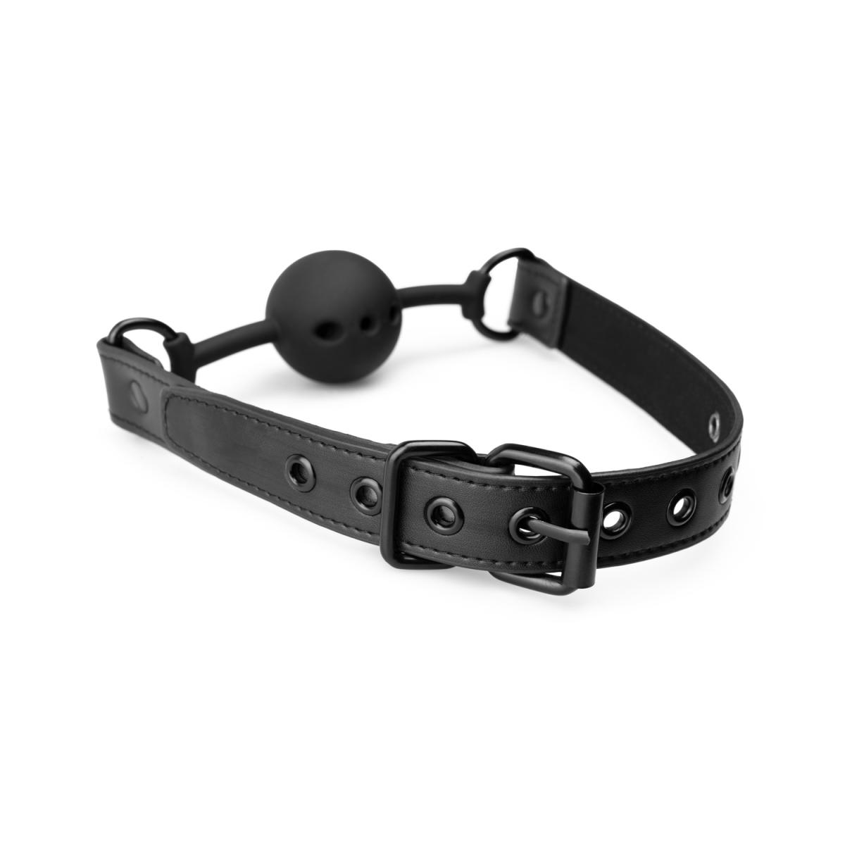 Gag a Palla Aperta in Silicone - Nero