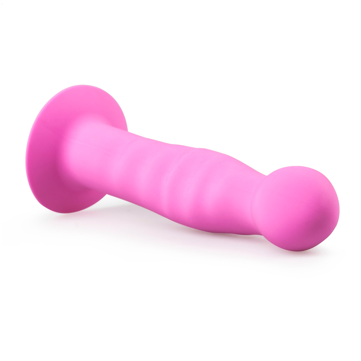 Dildo in silicone con ventosa - Rosa