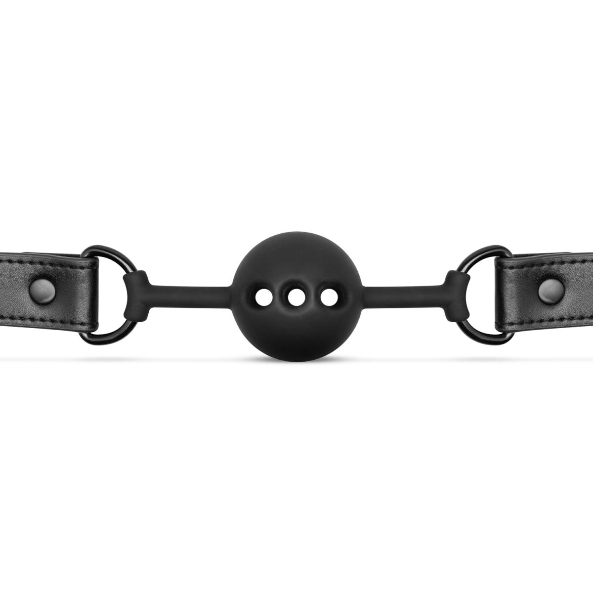 Gag a Palla Aperta in Silicone - Nero