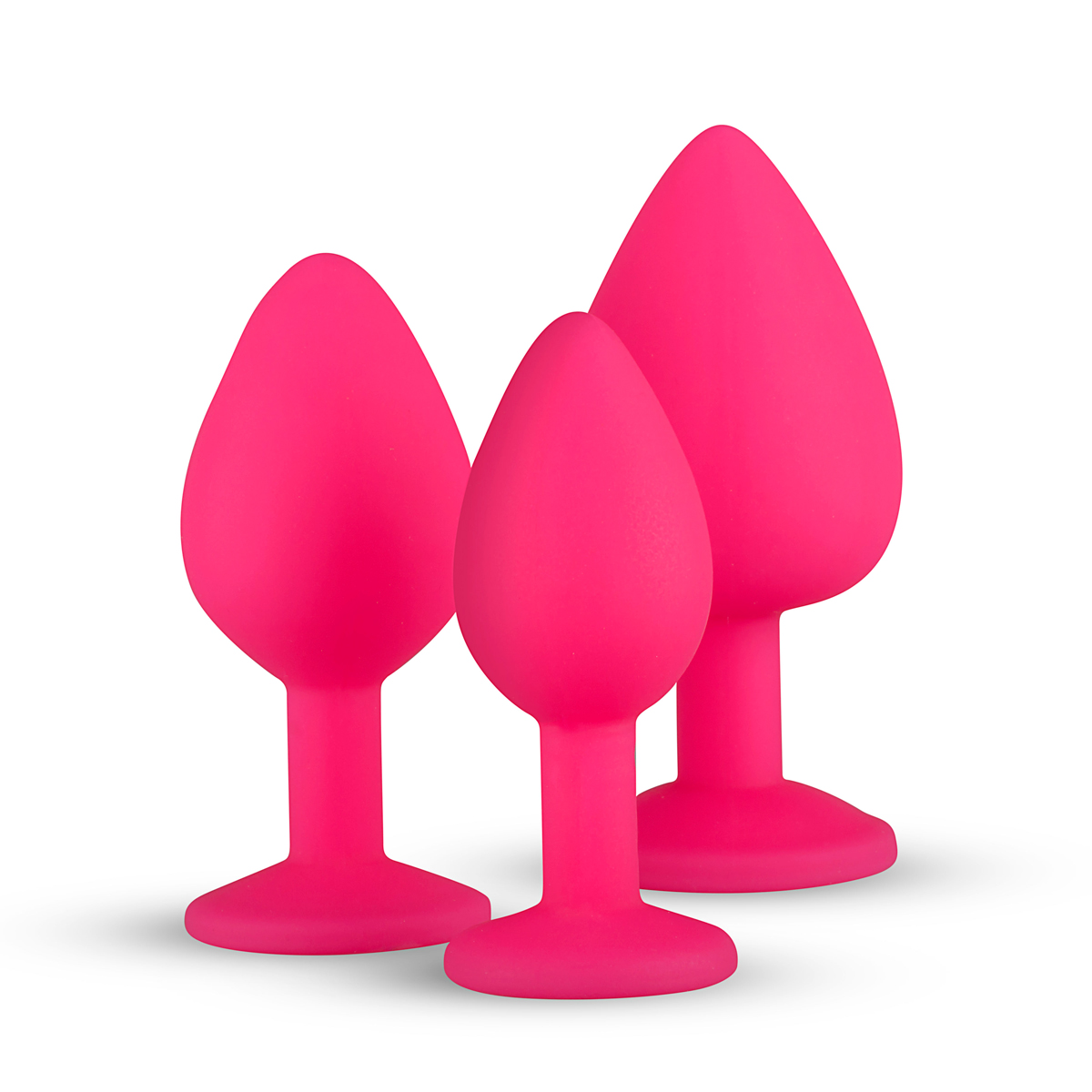 Butt plug in silicone con diamante - Rosa