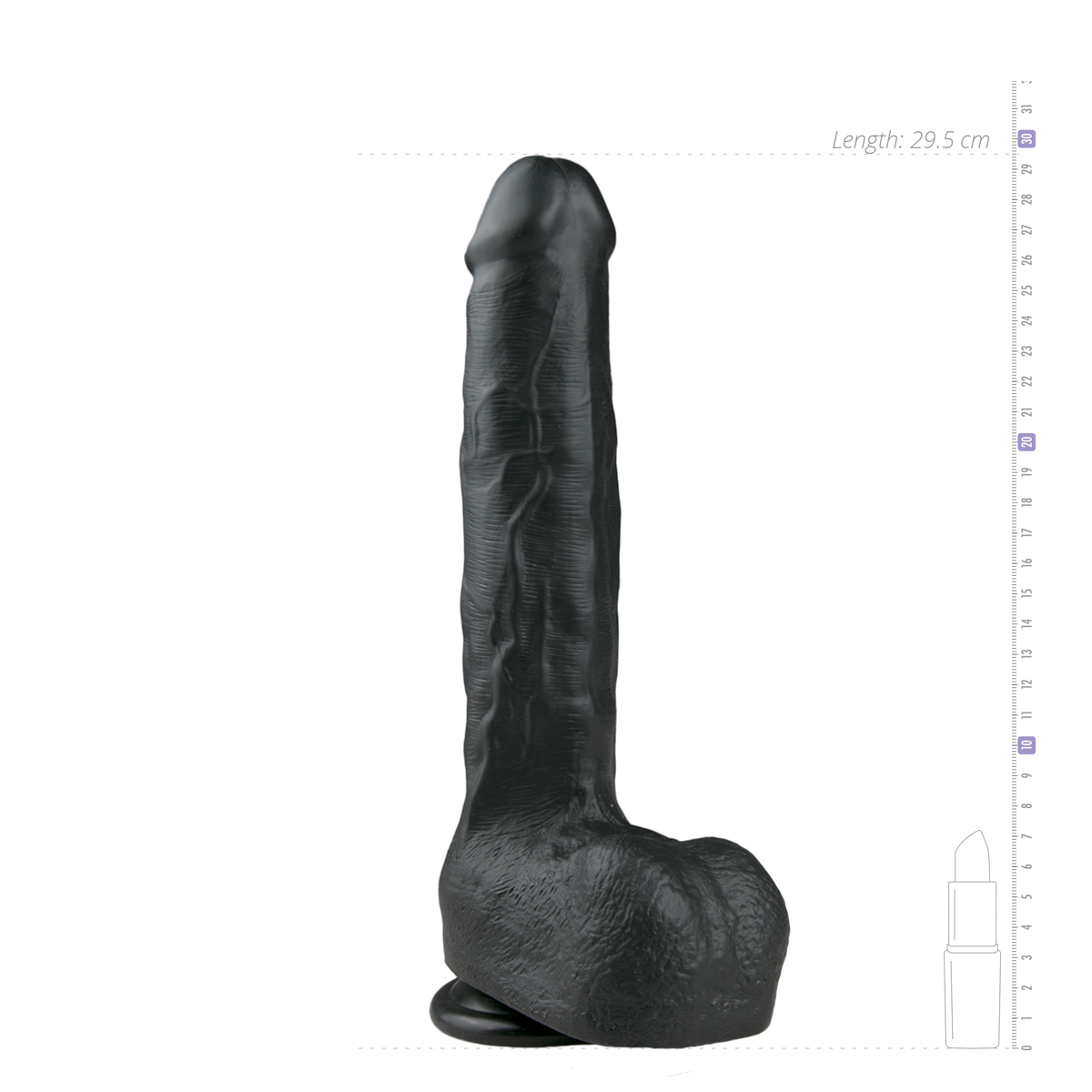 Dildo Verosimile, Nero - 29,5 cm