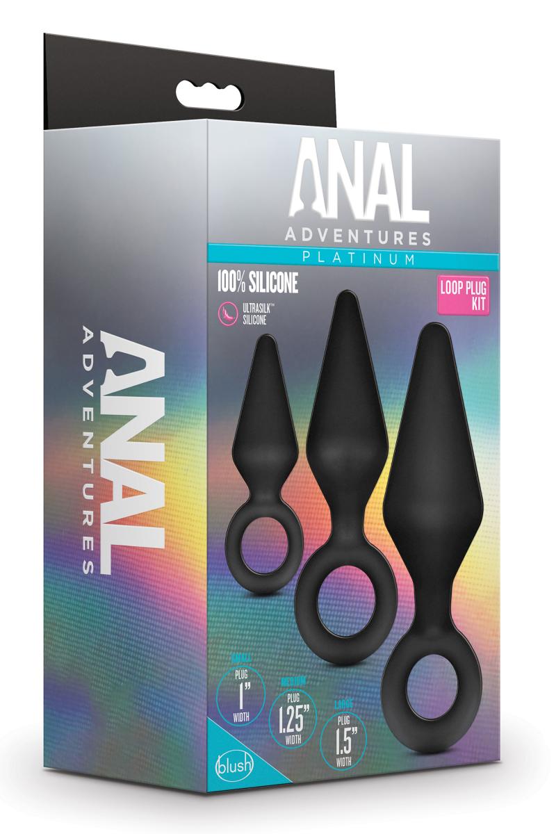 Anal Adventures Platinum - Set Plug Anali in Silicone