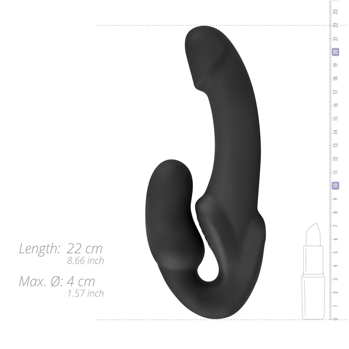No-Parts - Dildo Strap-Op Strapless Morgan - 22 cm - Nero