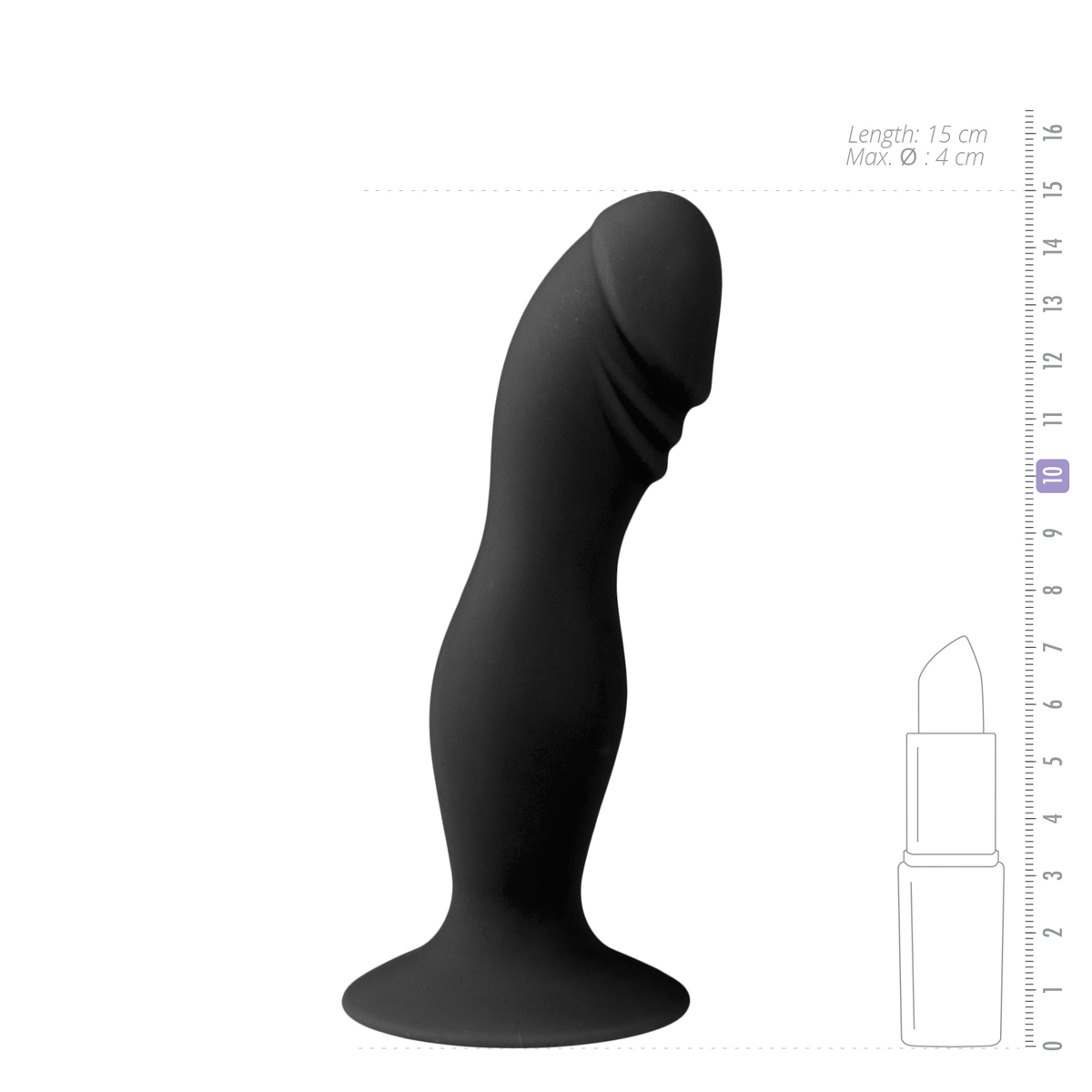 Dildo con ventosa nero - EasyToys Anal Collection